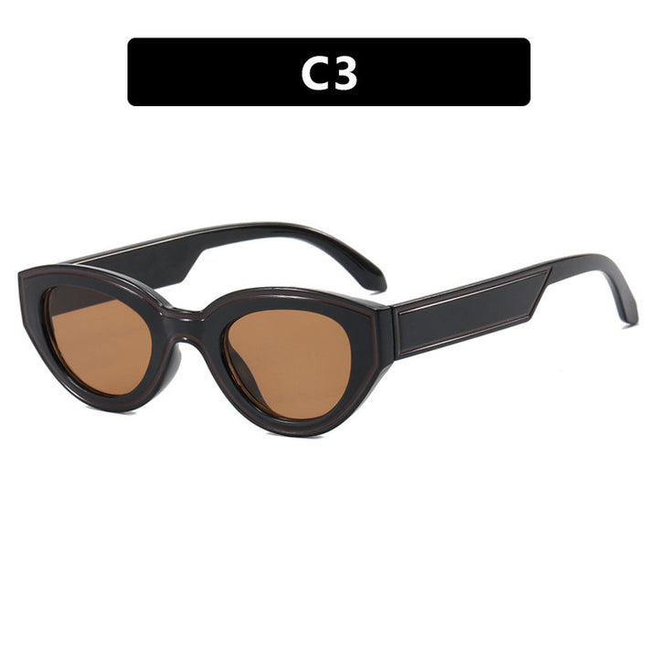 Dame Cat-Eye solbriller med innovativ ramme Skanto