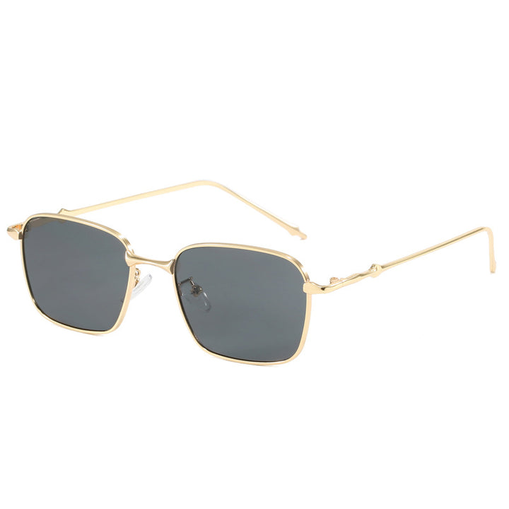 Dame elegant firkantet solbrille med høykvalitets metallramme Skanto