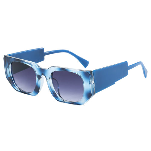 Dame geometrisk oversized solbrille med bredt design Skanto