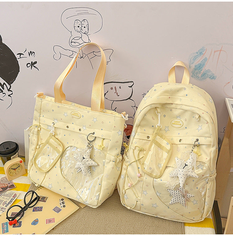 Flerbruks stjernesmykket skole ryggsekk