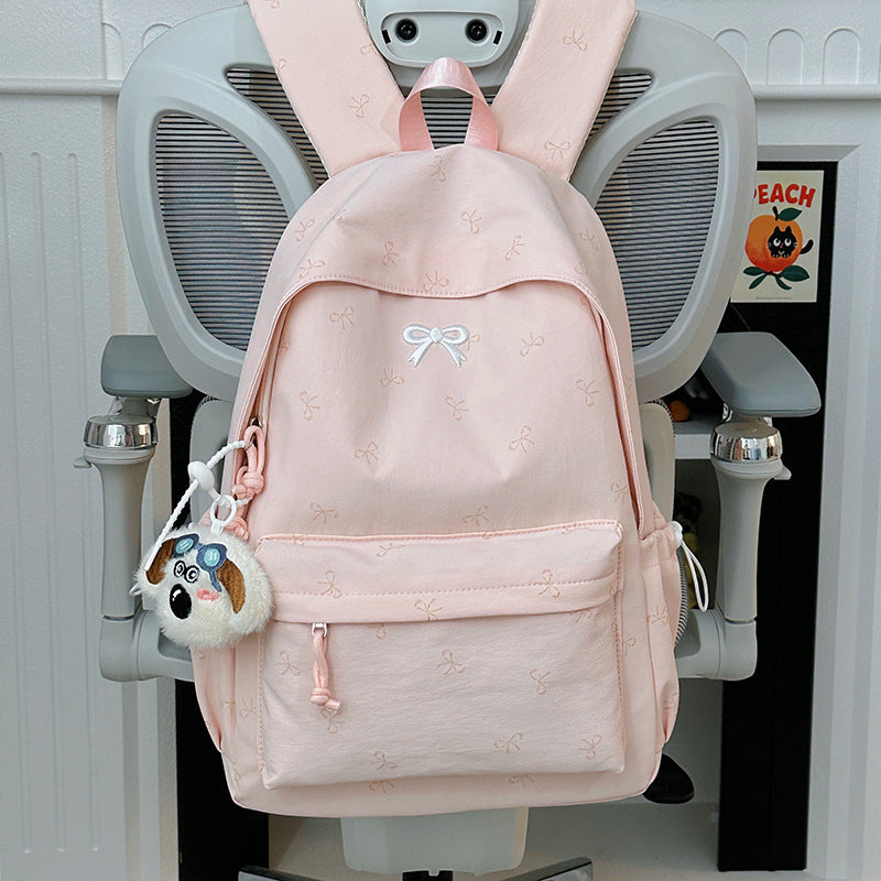 Søt myk stoff mini skole ryggsekk