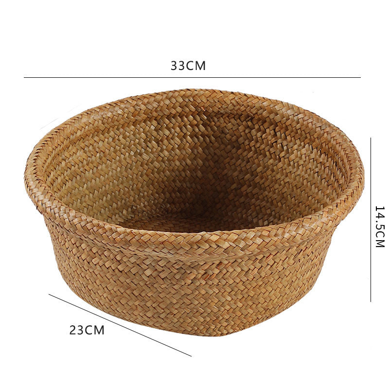Unisex Oval Oppbevaringskurv laget av flettet naturmateriale Skanto
