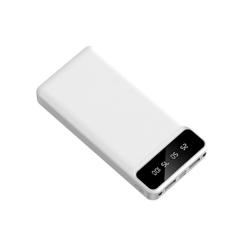 Bærbar powerbank med integrert multikabel og digital ladingsindikator Skanto
