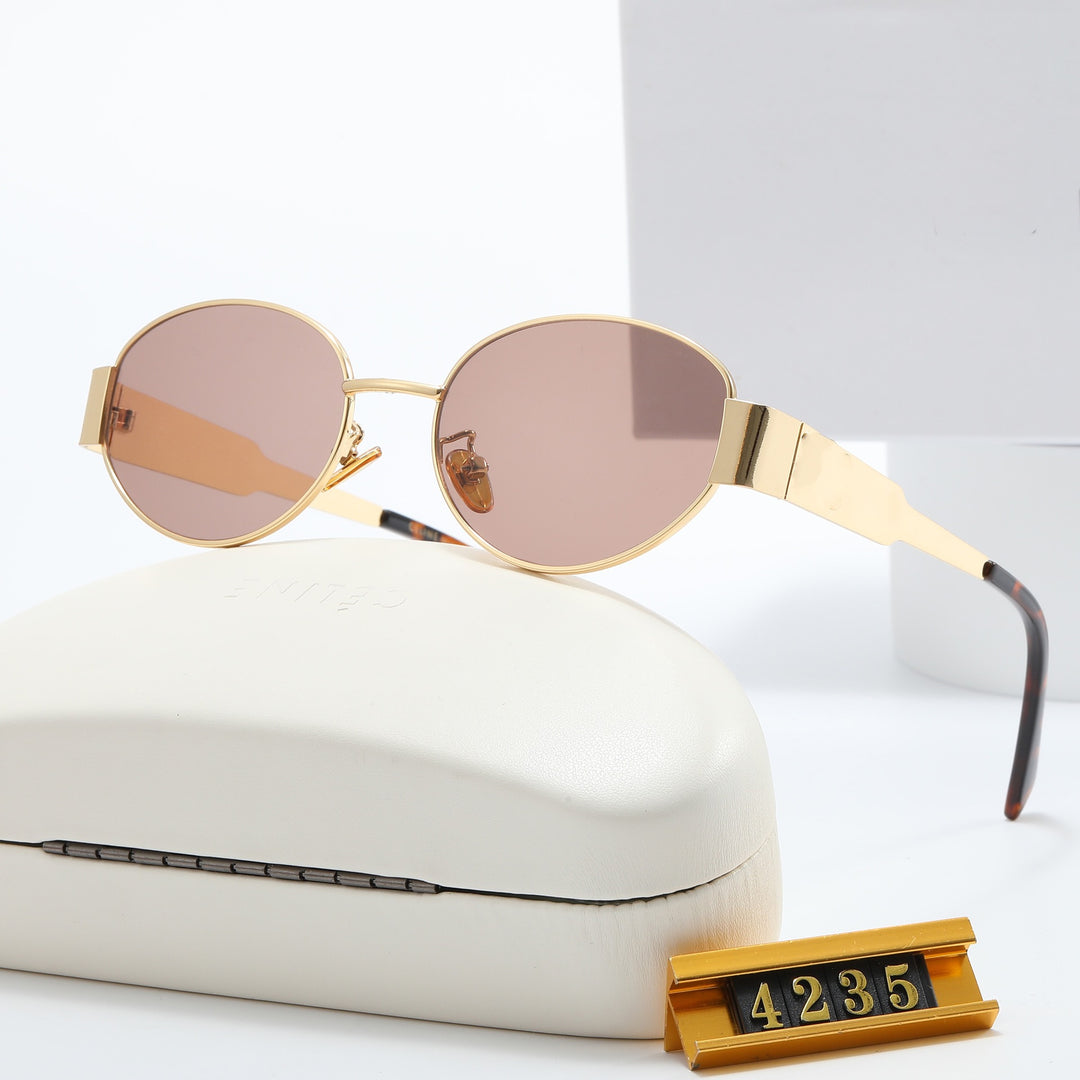 Damer Elegant Designer-solbrille med filigranfra ramme og UV-beskyttelse Skanto