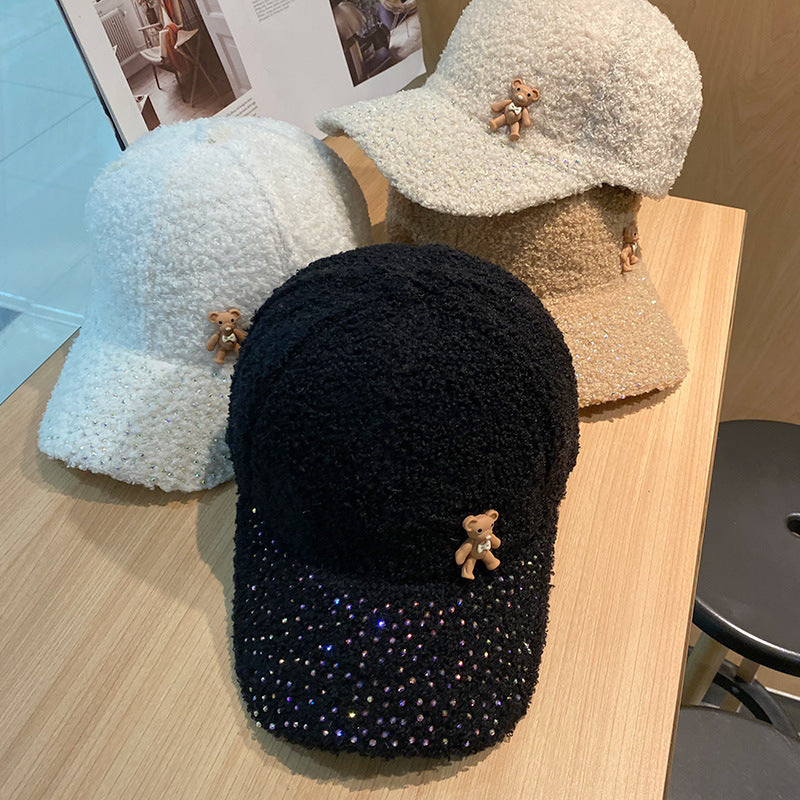 Kvinne Shimmering Fuzzy Baseball Cap Skanto