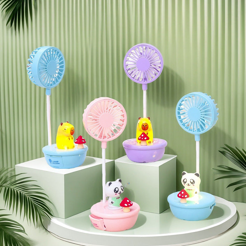 Damer Bærbar Håndvifte med LED-Panda-design Skanto