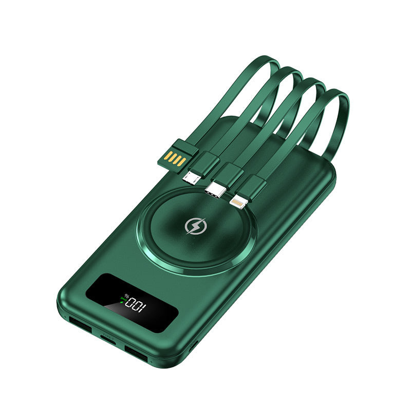 Bærbar Powerbank med multifunksjonsladekabel og digitalt display Skanto