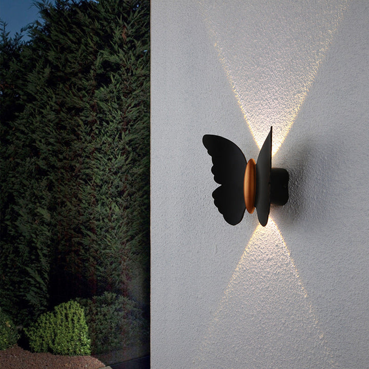 Kreativ sommerfuglformet utendørs terrasse LED vegglampe | Skanto