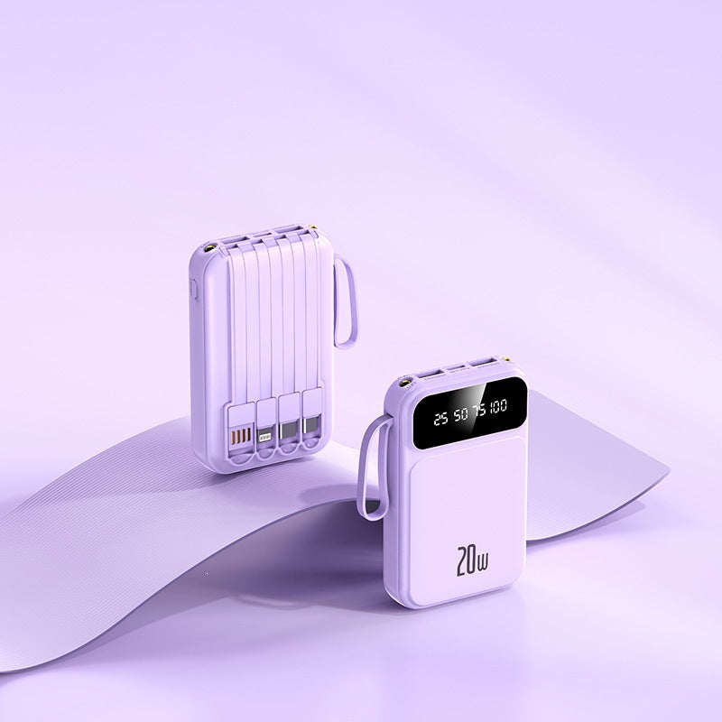 Bærbar powerbank med integrert hurtigladefunksjon og LCD-skjerm Skanto