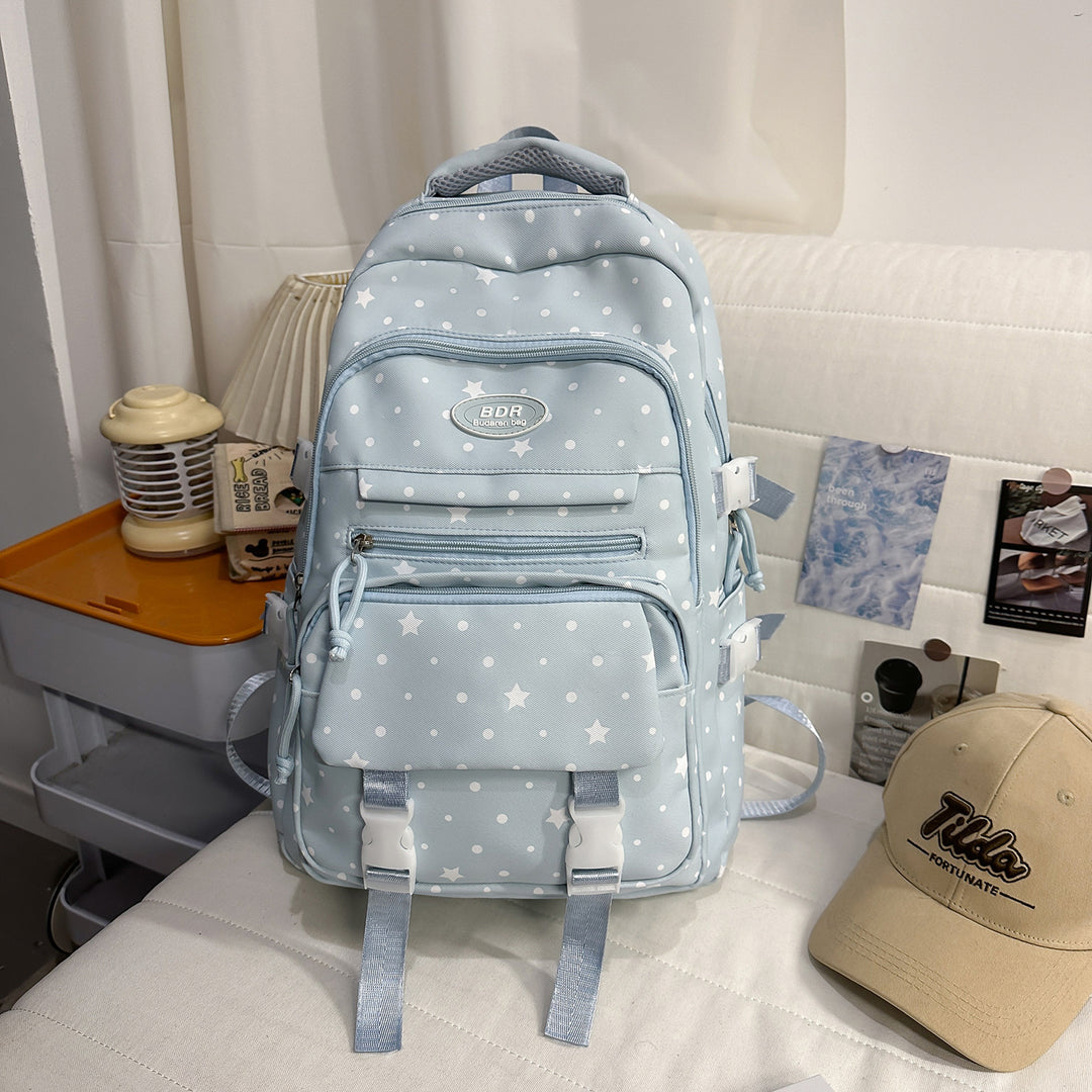 Stjernemønstret Multi-Compartment Ryggsekk Skanto