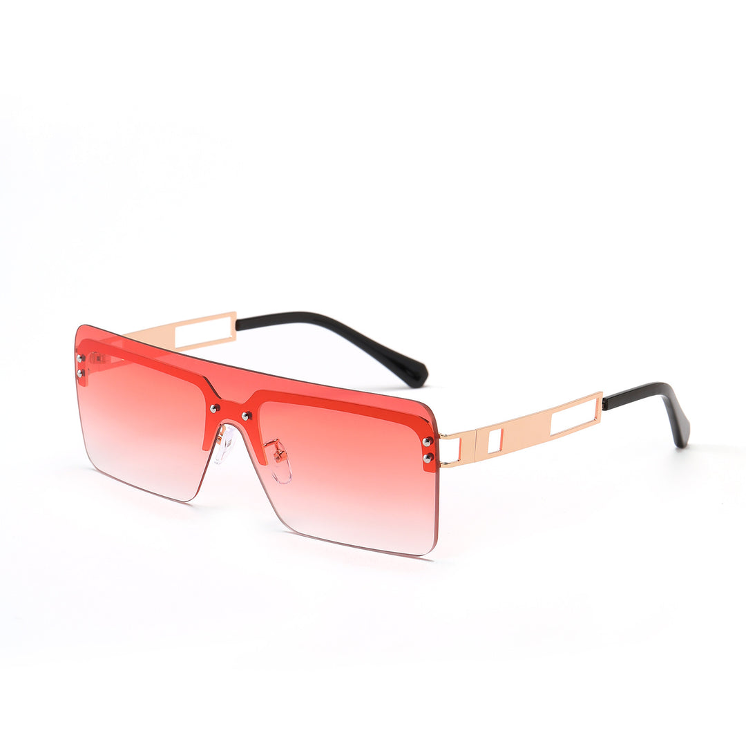 Dame oversized solbriller med moderne geometrisk design Skanto