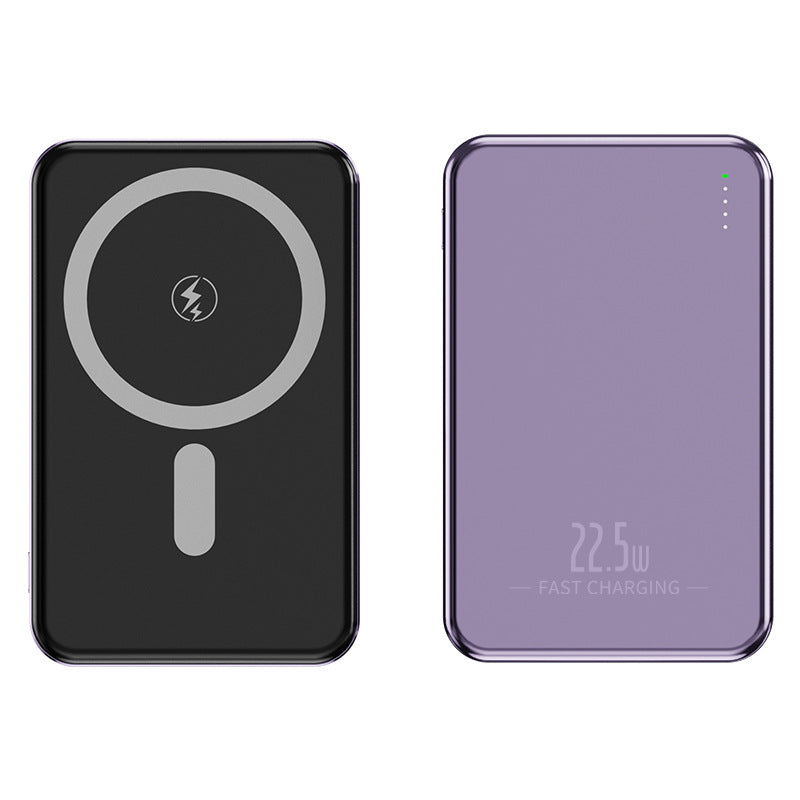 Bærbar trådløs powerbank med integrerte USB-kabler Skanto