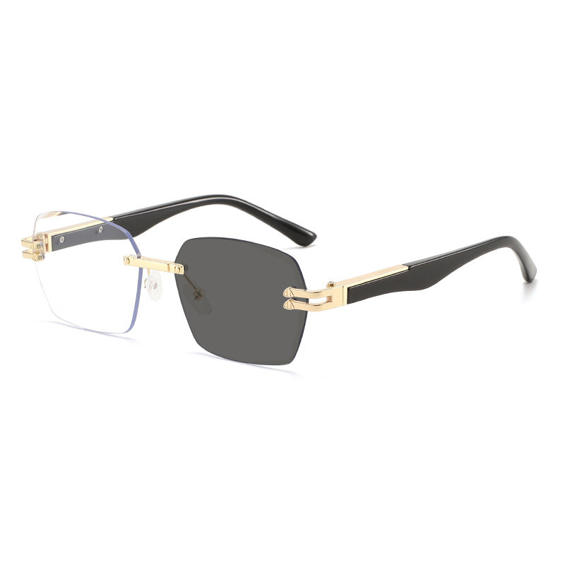Men's Elegant Square Sunglasses with Wooden Temples Skanto