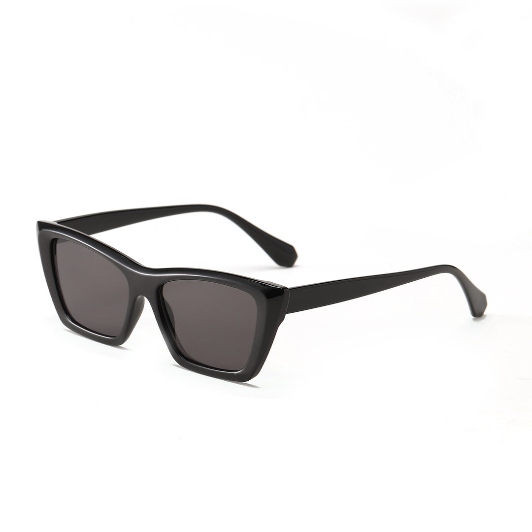 Dame geometrisk solbrille med stilfull plastinn ramme Skanto