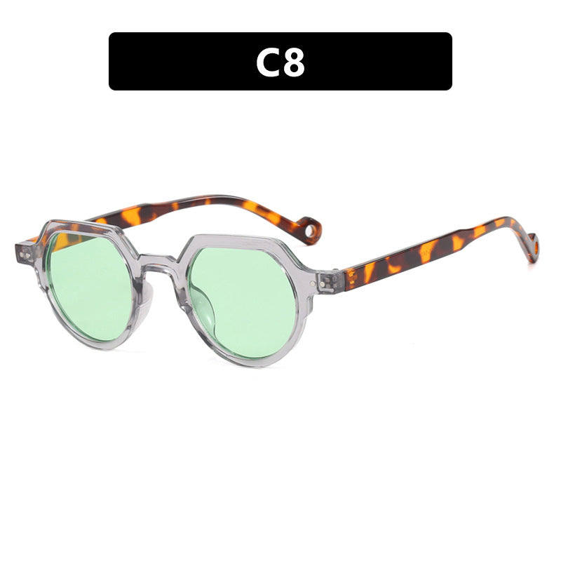 Dame geometrisk solbrille med beskyttende UV-filter og robust ramme Skanto