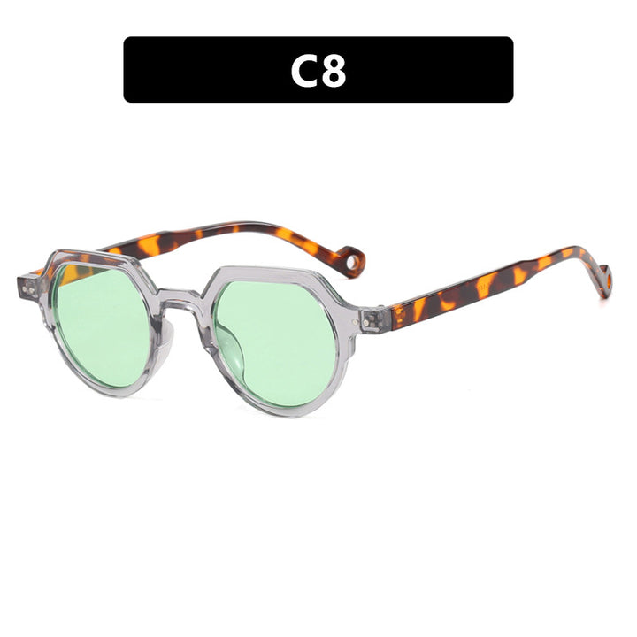 Dame geometrisk solbrille med beskyttende UV-filter og robust ramme Skanto