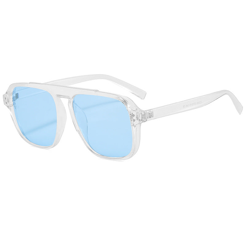 Dame geometrisk solbrille med polarisert gult glass Skanto