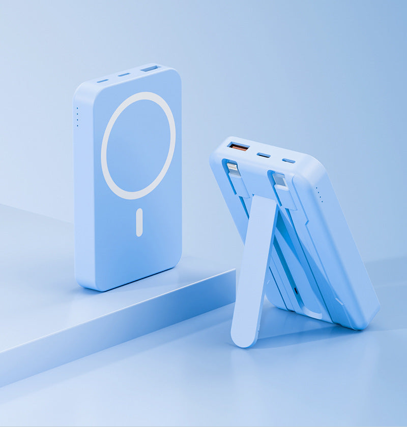 Magnetisk bærbar powerbank med stativfunksjon Skanto