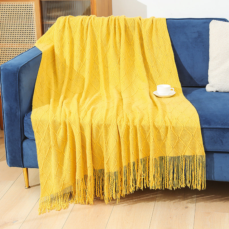 Damer cozy strikket teppe Skanto