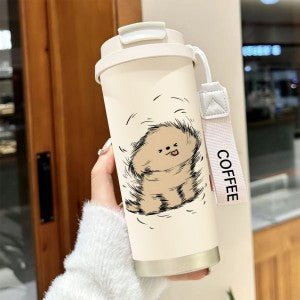 Dame isolerende drikkeflaske med praktisk klappdeksel og sjarmerende Hello Kitty-design Skanto