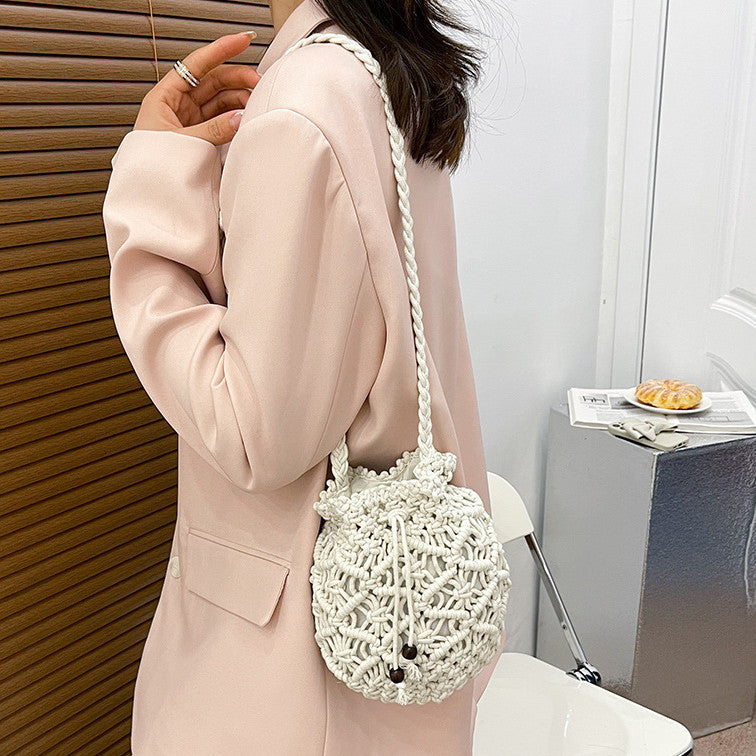 Makramee crossbody bag with decorative pattern Skanto