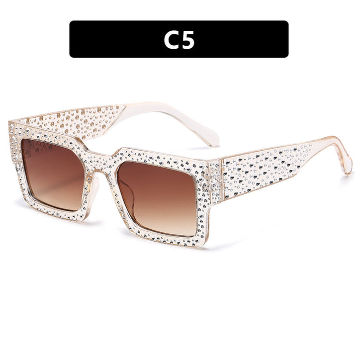 Dame ekstravagant solbrille med glitrende aksent Skanto