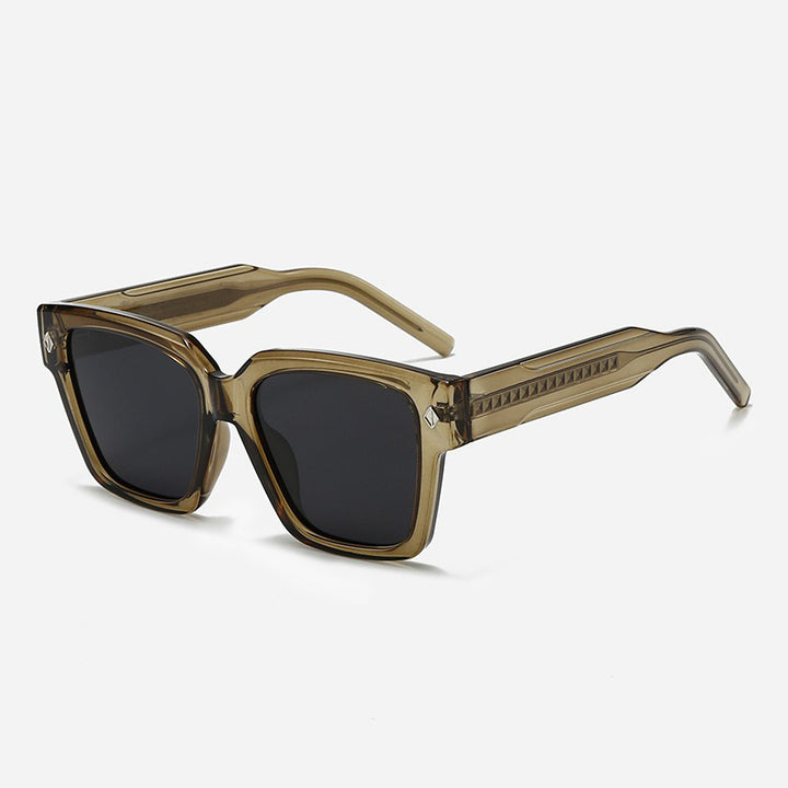 Damen Oversized Designer-solbrille med stilfull ramme og beskyttende UV-filter Skanto