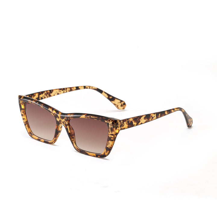 Dame geometrisk solbrille med stilfull plastinn ramme Skanto