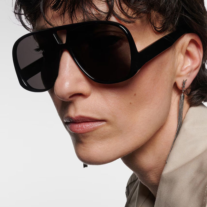 Dame trendy oversized solbriller i moderne skilpaddemønster Skanto
