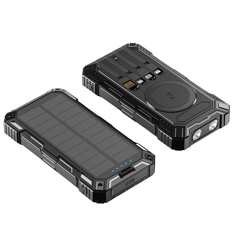 Solar Powerbank Med Innebygd Led-Lys Skanto