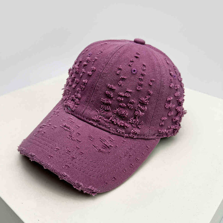 Dame's Distressed Teksturert Baseball Cap Skanto