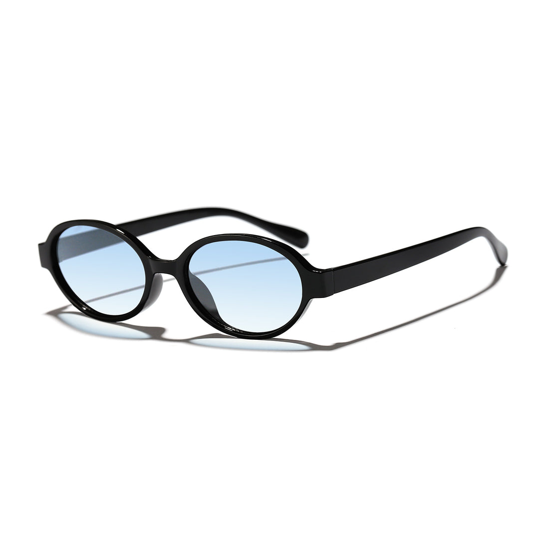 Dame moterik oval solbrille med dyremønster Skanto