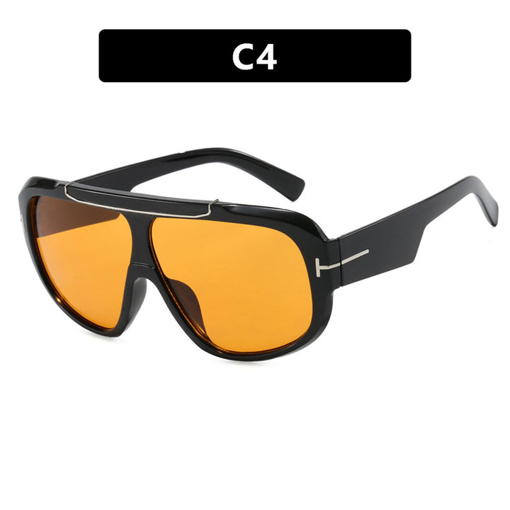Dame Oversized-solbriller i moderne, transparent design Skanto