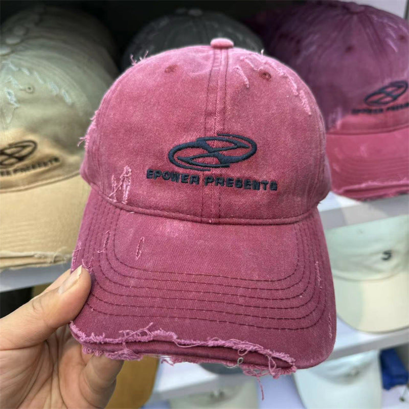 Unisex Slittet Bomull Baseball Caps Skanto