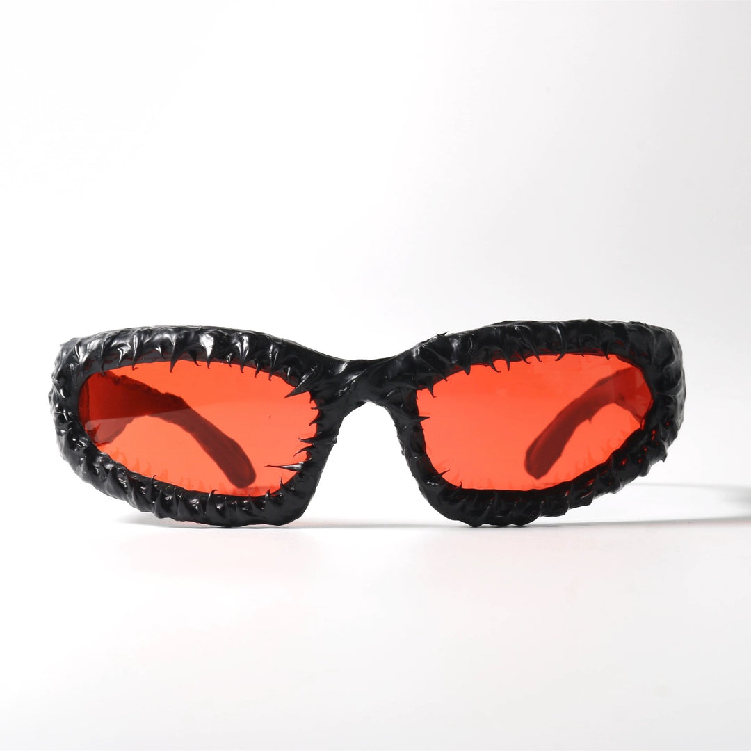 Damer kreativ design-solbrille med unik strukturert ramme Skanto