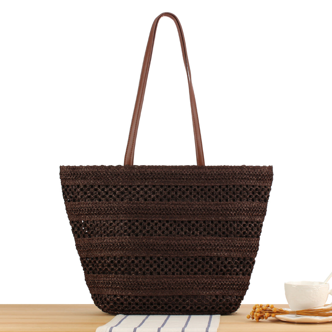 Straw Basket Bag with Elegant Construction Skanto
