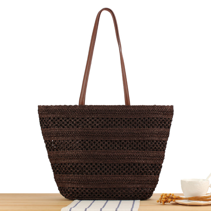 Straw Basket Bag with Elegant Construction Skanto