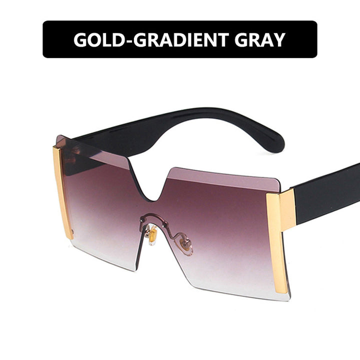 Dame futuristisk oversized solbrille med markant design Skanto
