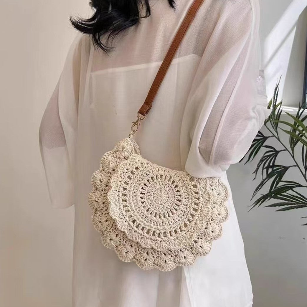 Håndlaget heklet crossover-veske Skanto