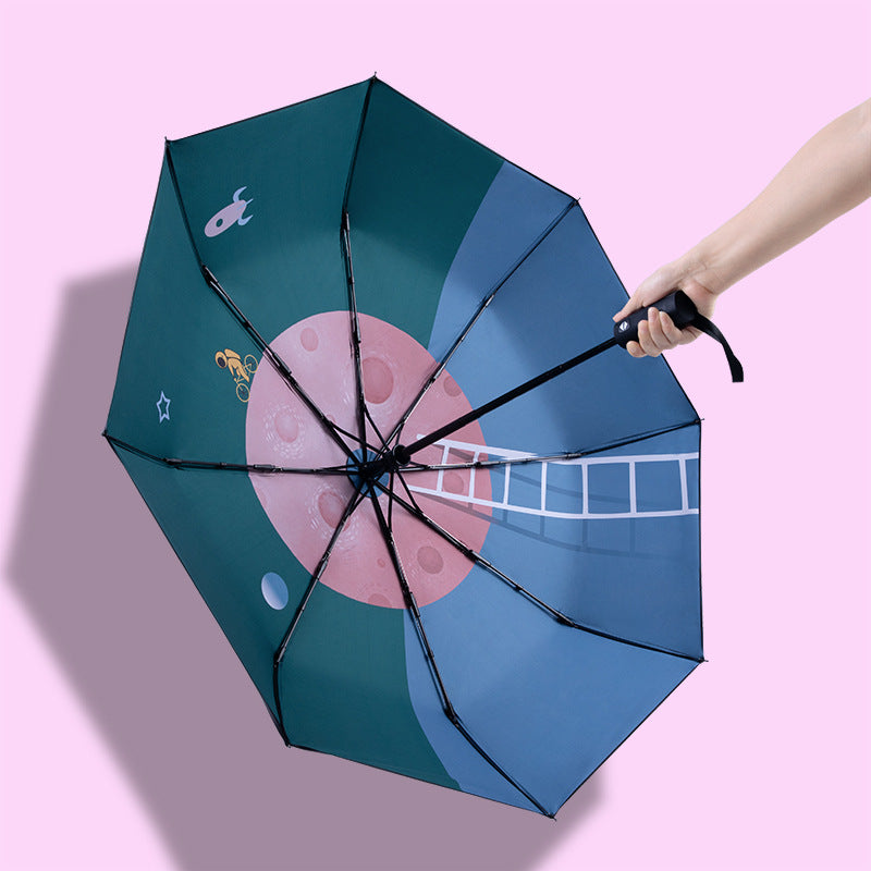 Unisex automatisk reiseparaply med kreativt design Skanto