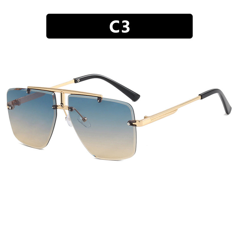 Dame kvadratisk solbrille i stilfull minimalistisk design Skanto