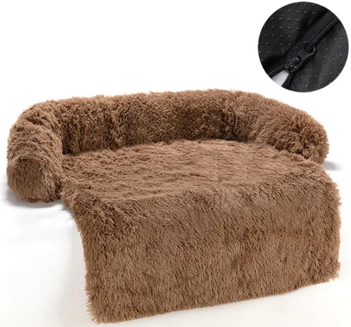 Luksus Falsk Pels Lounger Hundeseng