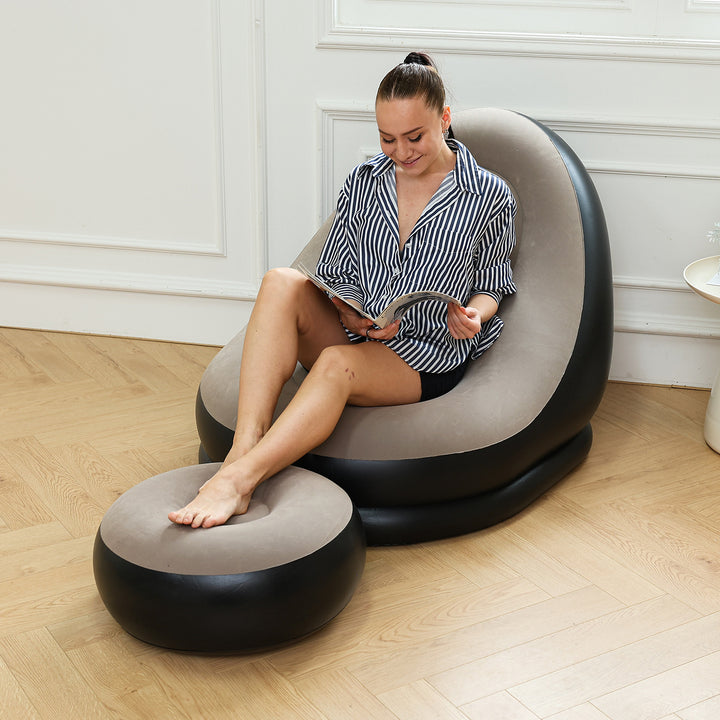 Kvinnenes oppblåsbare komfortsofa med ergonomisk ryggstøtte Skanto