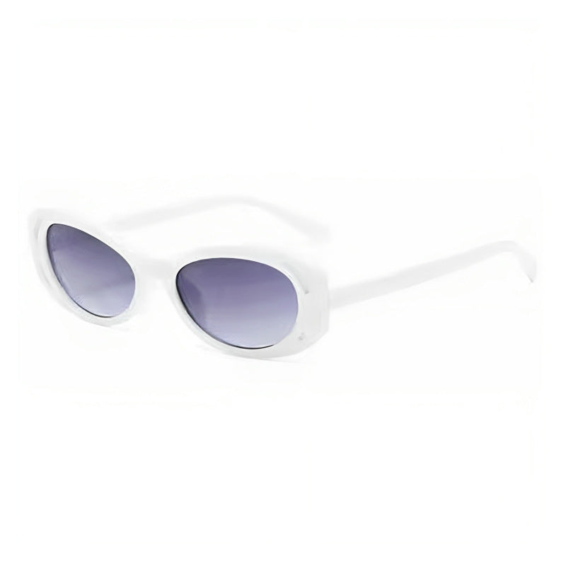 Damer Cat-Eye solbriller med elegant, transparent ramme og UV-beskyttelse Skanto