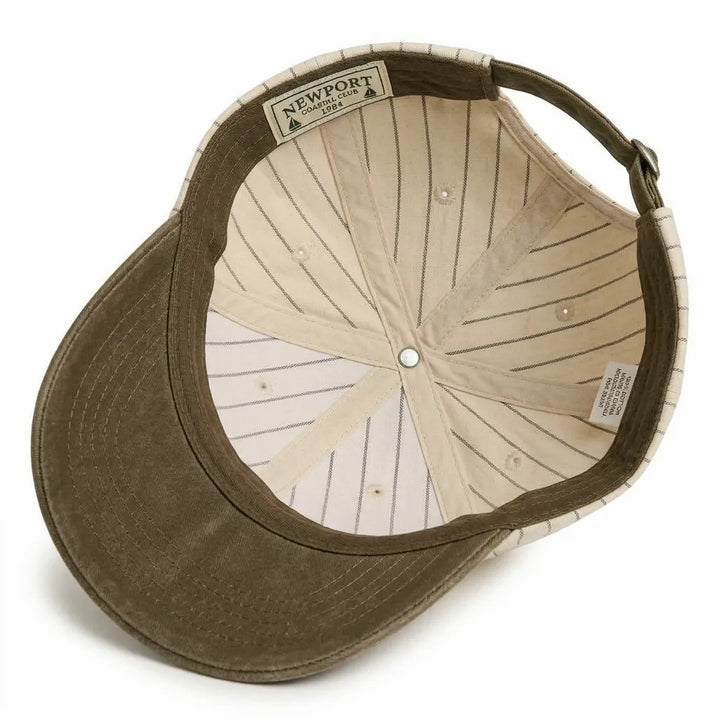 Dame casual og stilfull caps med stripemønster Skanto
