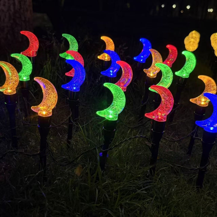 Crescent Moon Solarbelysning Hagespyd med Teksturert Akryl Diffusor og Varm Hvit LED Skanto