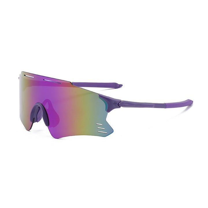 Unisex nan sporty solbriller med ett-stykke visir polarisert glass rutsfritt nesestøtte Skanto