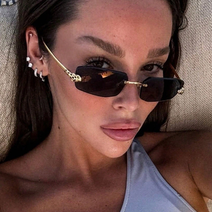 Dame elegant Halvram solbrille Skanto