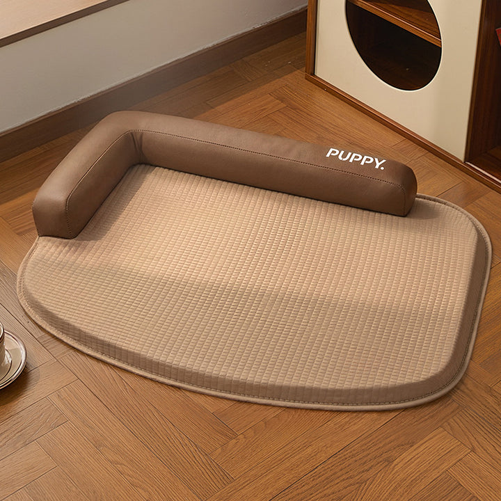 Unisex nan ortopedisk hundematte med minneskum og hevet hodekinnrand Skanto