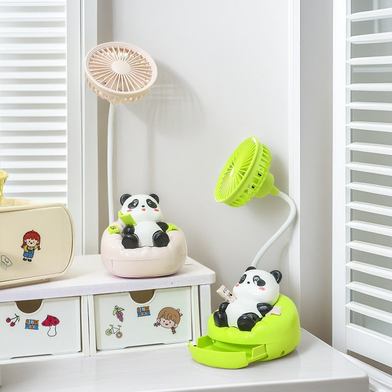 Dame Portable Mini Vifte i Søtt Panda Design Skanto